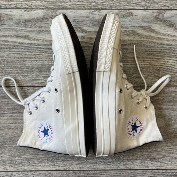 Converse X Comme Des Garcons Play All Star Chuck Hi Top Unisex Women 8 Men 6 - Picture 5 of 15